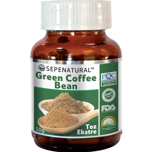 Green Coffee Bean Extract Toz Yeşil Kahve Çekirdek Ekstresi 50 gr ürün görseli 1