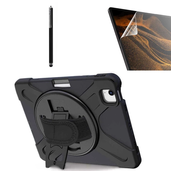 Smcase Apple iPad Air 10.9 2022 5.Nesil Kılıf Tablet Tank Koruma Defender Standlı df22  Nano  Kalem ürün görseli 1