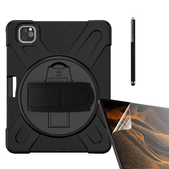 Smcase Apple iPad Pro 11 2020 2.Nesil Kılıf Tablet Tank Koruma Defender Standlı df22  Nano  Kalem ürün görseli 1