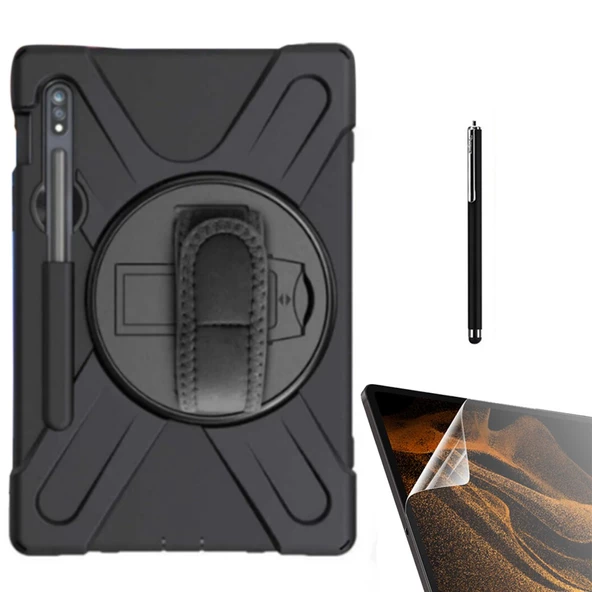 Smcase Samsung Galaxy Tab S7 Plus T970 Kılıf Tablet Tank Koruma Defender Standlı df33  Nano  Kalem ürün görseli 1
