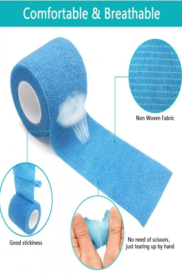 Elastik Kendinden Yapışkanlı Koban Bandaj 12 Ad - Resim 2