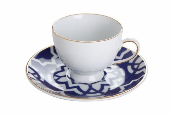 Porland Morocco Desen7 Mor Tabaklı Kahve Fincanı 80cc  04A+P019263 ürün görseli 1