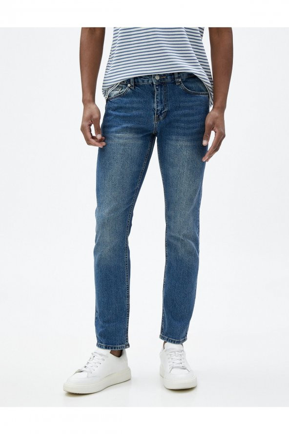 Straight Fit Kot Pantolon - Mark Jean - Resim 3