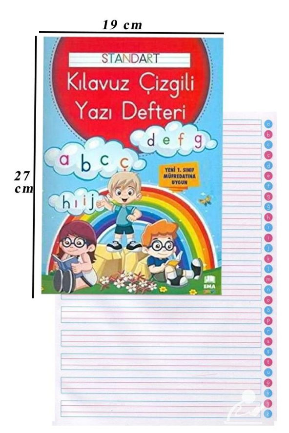 Güzel Yazı Defteri A4 Boy 19x27 cm 24 Yaprak 1 Adet Standart Çizgili Yazı Defteri Dik Temel Harflerle 1. Sınıf ürün görseli 1