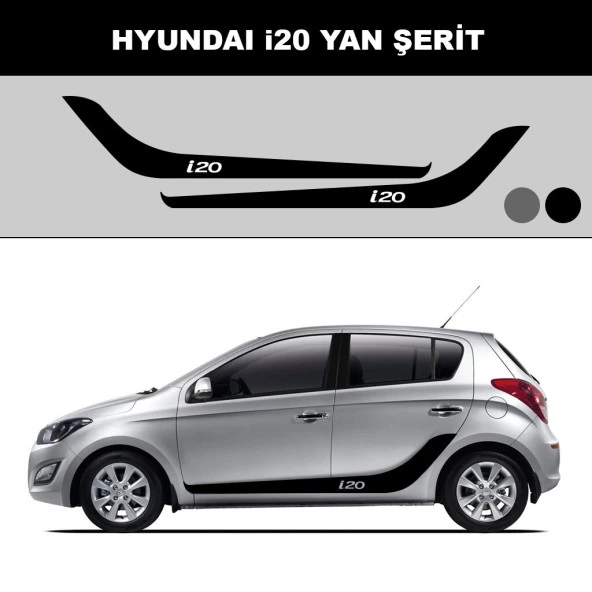 Hyundai I20 - Yan Şerit Folyo Etiket - Set ürün görseli 1