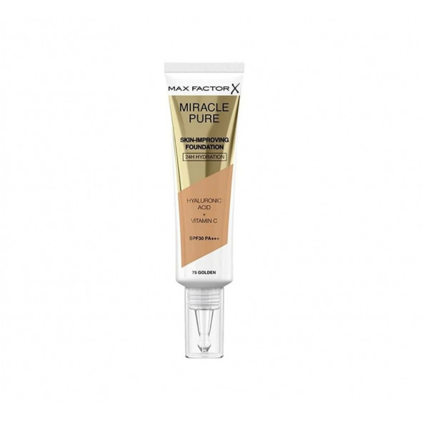 Max Factor Miracle Pure Foundation 75 Golden - Resim 2