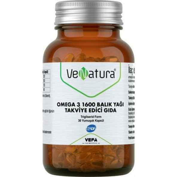 Venatura Omega 3 1600 mg 30 Kapsül ürün görseli 1