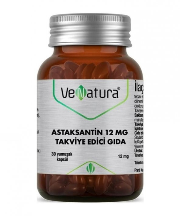 Venatura Astaksantin 12mg 30 Yumuşak Kapsül ürün görseli 1