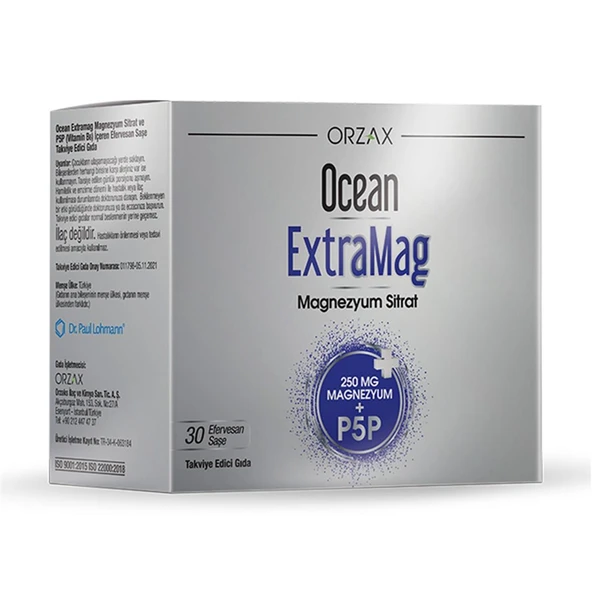 Ocean ExtraMag Magnezyum Sitrat 30 Saşe ürün görseli 1