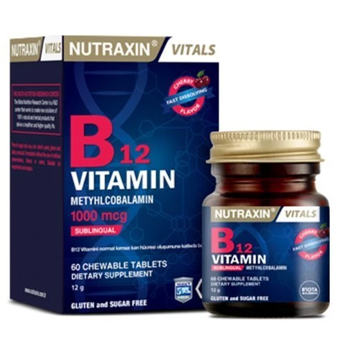 Nutraxin Vitamin B12 60 Dilaltı Tablet ürün görseli 1