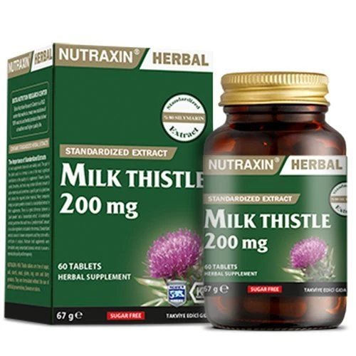Nutraxin Milk Thistle (Deve Dikeni) Gıda Takviyesi 60 Tablet ürün görseli 1