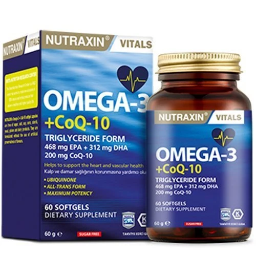 Nutraxin Omega 3 + CoQ10 60 g 60 Softgels ürün görseli 1