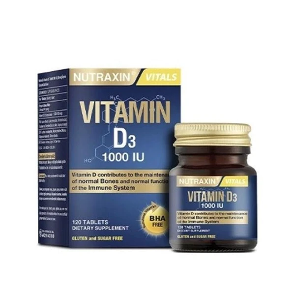Nutraxin Vitamin D3 120 Tablet ürün görseli 1