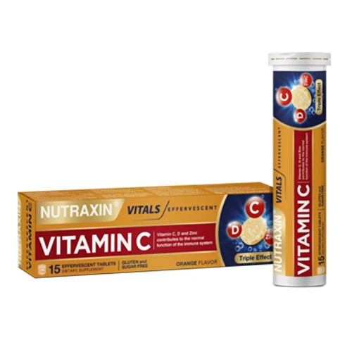 Nutraxin Vitamin C, D ve Çinko 15 Efersan Tablet ürün görseli 1