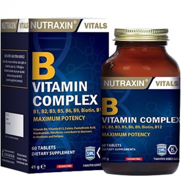 Nutraxin B Vitamin Complex 60 Kapsül ürün görseli 1