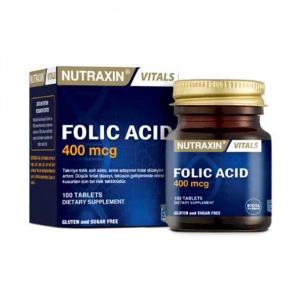 Nutraxin Folic Acid 400 mcg 100 Tablet ürün görseli 1