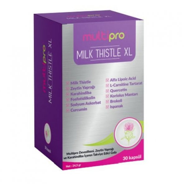 Multipro Milk Thistle 30 Kapsül ürün görseli 1