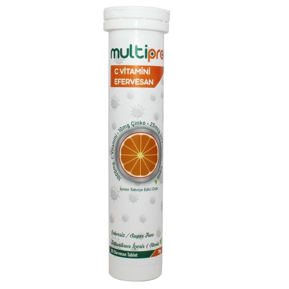 Multipro Vitamin C 20 Effervesan Tablet ürün görseli 1
