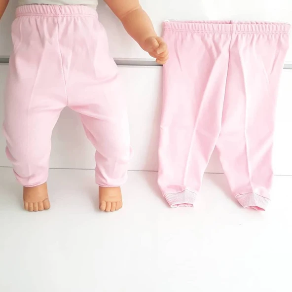 Sade Pembe Tek Alt Bebek Penye Pantolon ürün görseli 1