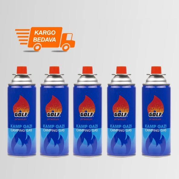 5 'li Set GOLF Kamp Gazı Valfli Kartuş 227 gr. -Ücretsiz Kargo ürün görseli 1