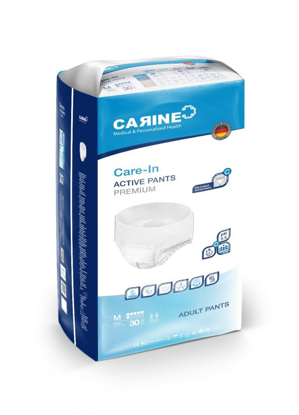 CARINE ACTIVE YETİŞKİN HASTA KÜLOT BEZİ MEDIUM BEDEN 30 ADET ürün görseli 1