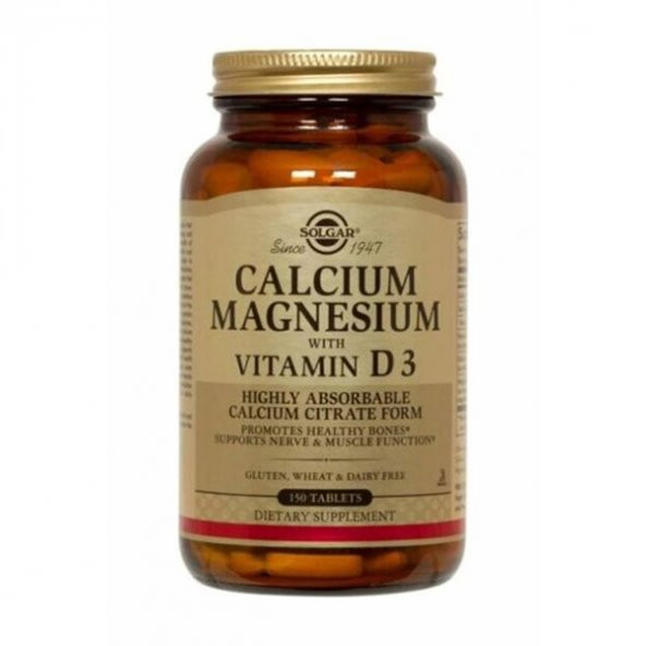 Solgar Calcium Magnesium with Vitamin D3 150 Tablet ürün görseli 1