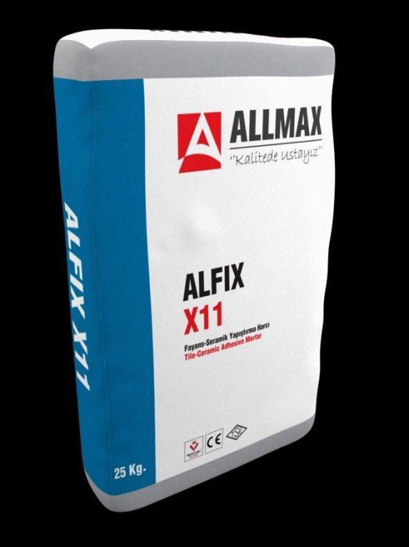 Allmax Alfix X11 Fayans Ve Seramik Yapıştırma Harcı 25 Kg. ürün görseli 1