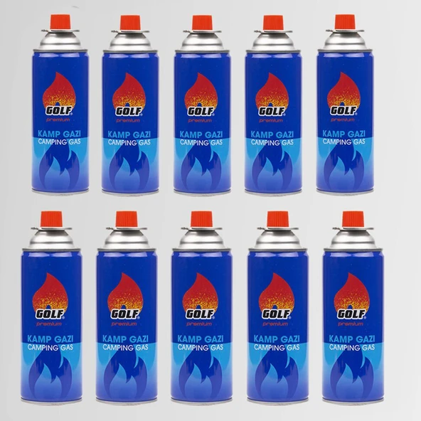 10'lu Set GOLF Kamp Gazı Valfli Kartuş 227 gr. -Ücretsiz Kargo ürün görseli 1
