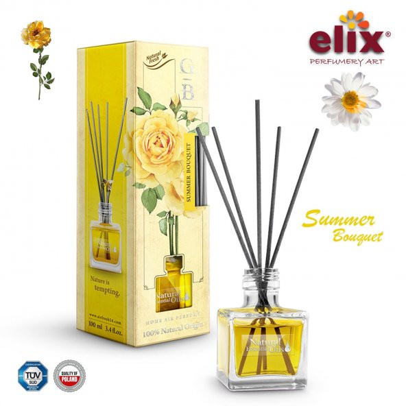 ELIX Dogal Çiçek Esanslari içeren, Ev - Ofis Kokusu 100ml. - Bergamot, Gardenya ürün görseli 1