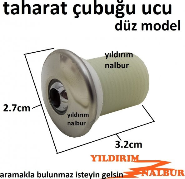 Taharet Çubuğu Ucu Paslanmaz Eca Serel Tipi Taharet Borusu Ucu ürün görseli 1