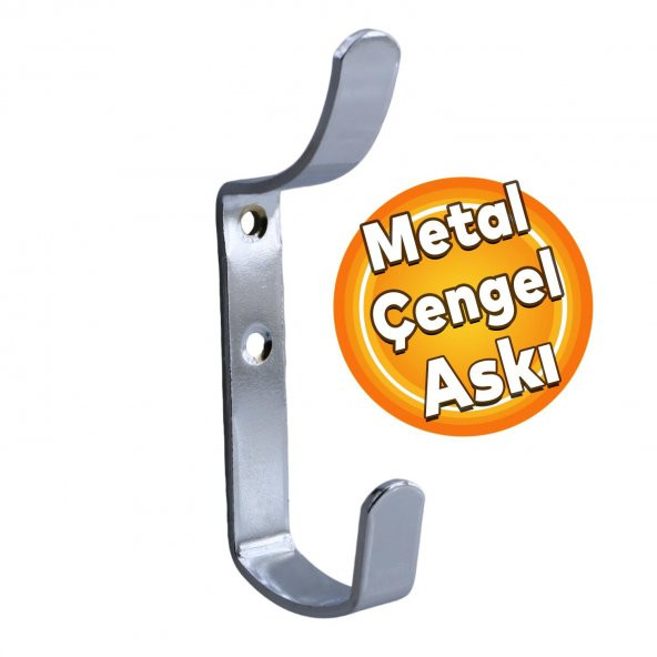 Çengel Metal Portmanto Vestiyer Duvar Dolap Elbise Askısı Krom Mobilya Kapı Askılığı Aparatı ürün görseli 1