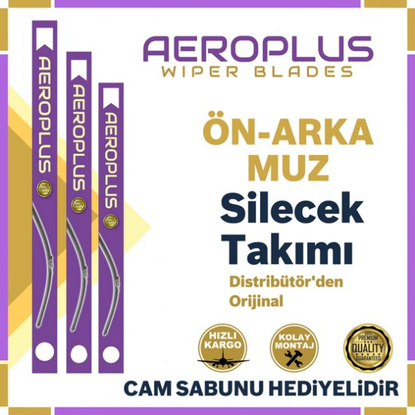 Aeroplus Honda CR-V Ön Arka Muz Silecek Takımı 2007-2012 ürün görseli 1