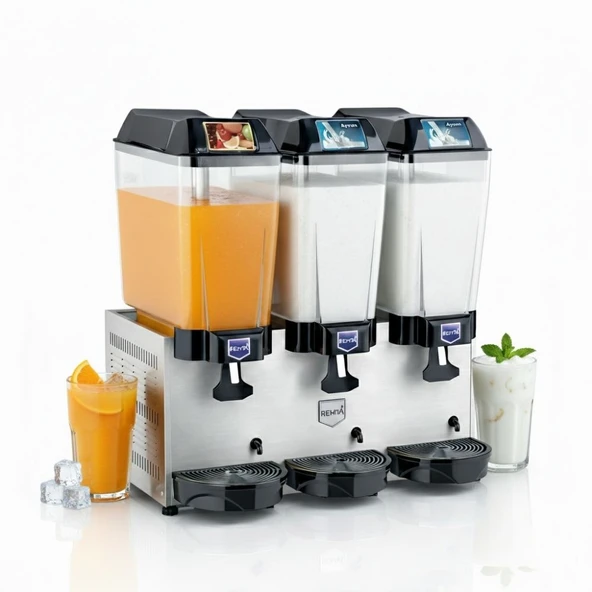 Remta 20+20+20 Litre Şerbet + Ayran + Ayran Soğutucu Gri - ST19 ürün görseli 1