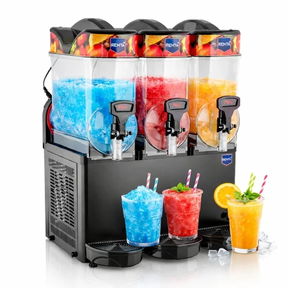 Remta ST27 12+12+12 Litre Üçlü Slush (Buzlaş) Karlamaç Makinesi - ST27 ürün görseli 1