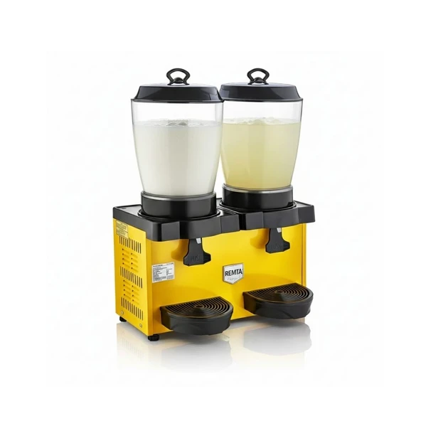 Remta ST35 Royal Mini 11+11 Litre İkili Şerbet ve Ayran Soğutucu - Sarı ürün görseli 1