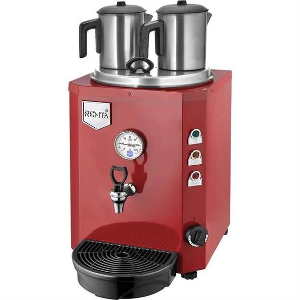 Remta Jumbo 15 Litre İki Demlikli Çay Kazanı Makinesi - Kırmızı ürün görseli 1