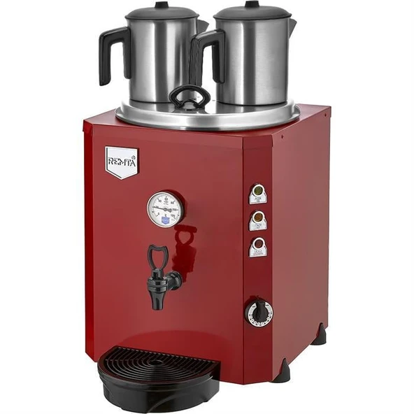 Remta Jumbo 23 Litre İki Demlikli Çay Kazanı Makinesi - Kırmızı ürün görseli 1