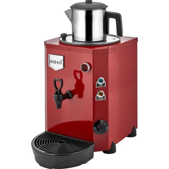 Remta Mini Jumbo 9 Litre Tek Demlikli Çay Kazanı Makinesi - Kırmızı ürün görseli 1