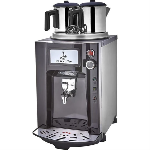 Remta Premium Jumbo 15 Litre İki Demlikli Çay Makinesi - Siyah ürün görseli 1