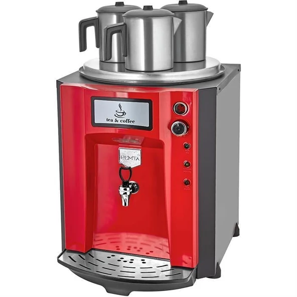 Remta Premium Jumbo 40 Litre Üç Demlikli Çay Makinesi - Kırmızı ürün görseli 1