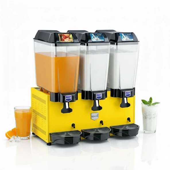 Remta 20+20+20 Litre Şerbet + Ayran + Ayran Soğutucu Sarı - ST19 ürün görseli 1
