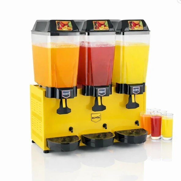 Remta 20+20+20 Litre Üçlü Şerbet Soğutucu Sarı - ST16 ürün görseli 1