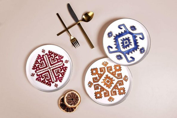 Porland Arabesque 6 lı Pasta Takımı 18 cm 04ALM007149 ürün görseli 1