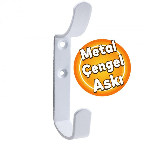 Çengel Metal Portmanto Vestiyer Duvar Dolap Elbise Askısı Beyaz Mobilya Kapı Askılığı Aparatı ürün görseli 1