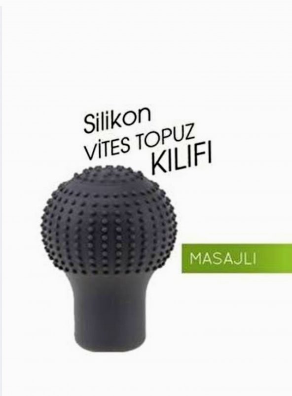 Silikonlu Masajlı Vites Topuzu Kılıfı Siyah Yuvarlak BR6219601 ürün görseli 1