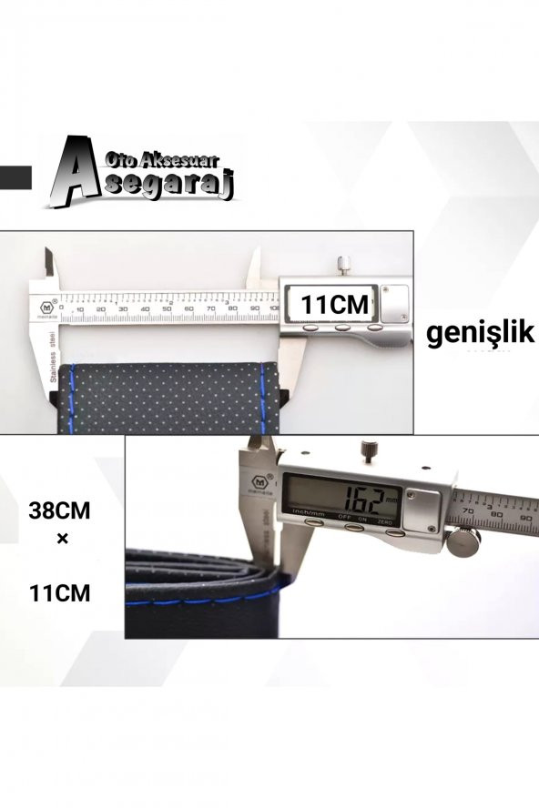 Peugeot 301 Uyumlu Dikmeli Direksiyon Kılıfı Soft Siyah Deri Siyah İpli ( 38cm×11cm ) ürün görseli 1