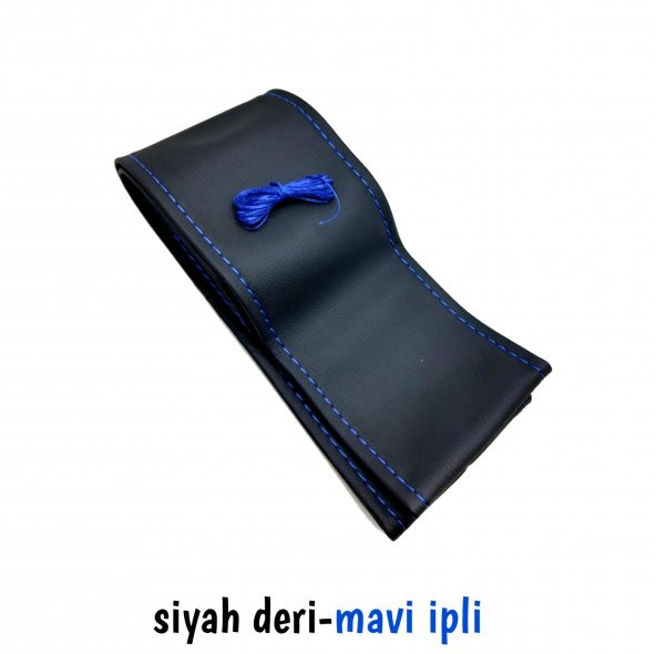 Hyundai İ30 Uyumlu Direksiyon Kılıfı Dikmeli Mavi İpli ( 38×10.CM ) ürün görseli 1