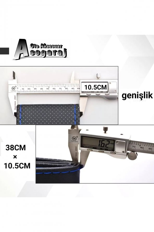Fiat Linea Uyumlu Dikmeli Direksiyon Kılıfı Nokta Desenli Alkantra Mavi Yüzüklü ürün görseli 1