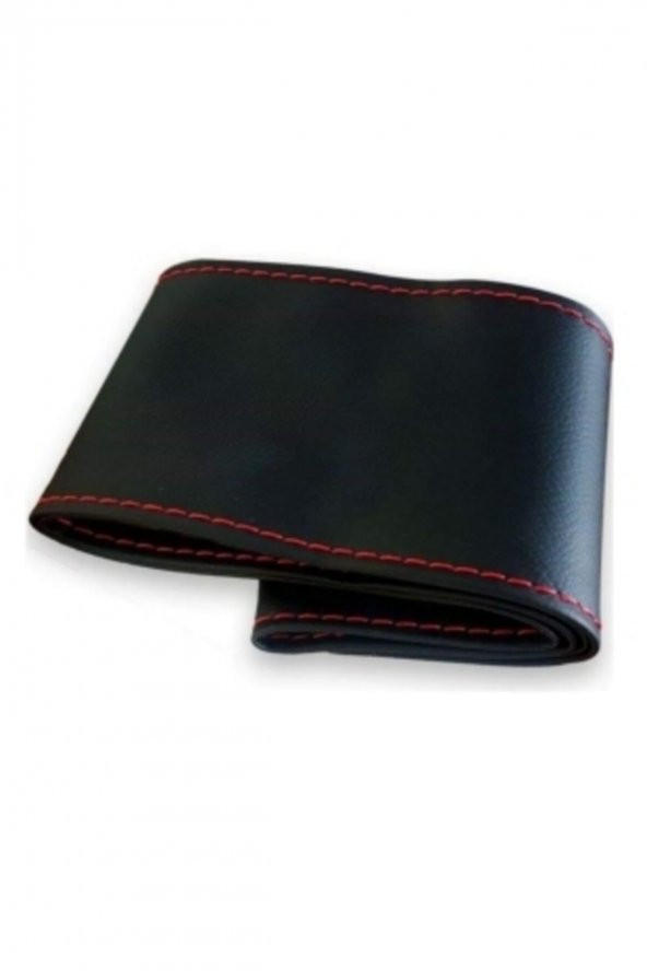 Universal Kamyon Tır Dikmeli Direksiyon Kılıfı Soft Kırmızı Ipli Uyumlu 45×10.5CM ürün görseli 1
