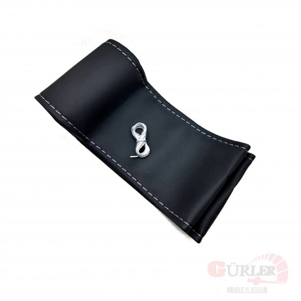 Toyota Corolla 2002-2006 Uyumlu Dikmeli Direksiyon Kılıfı Gri İpli (10CM) ürün görseli 1